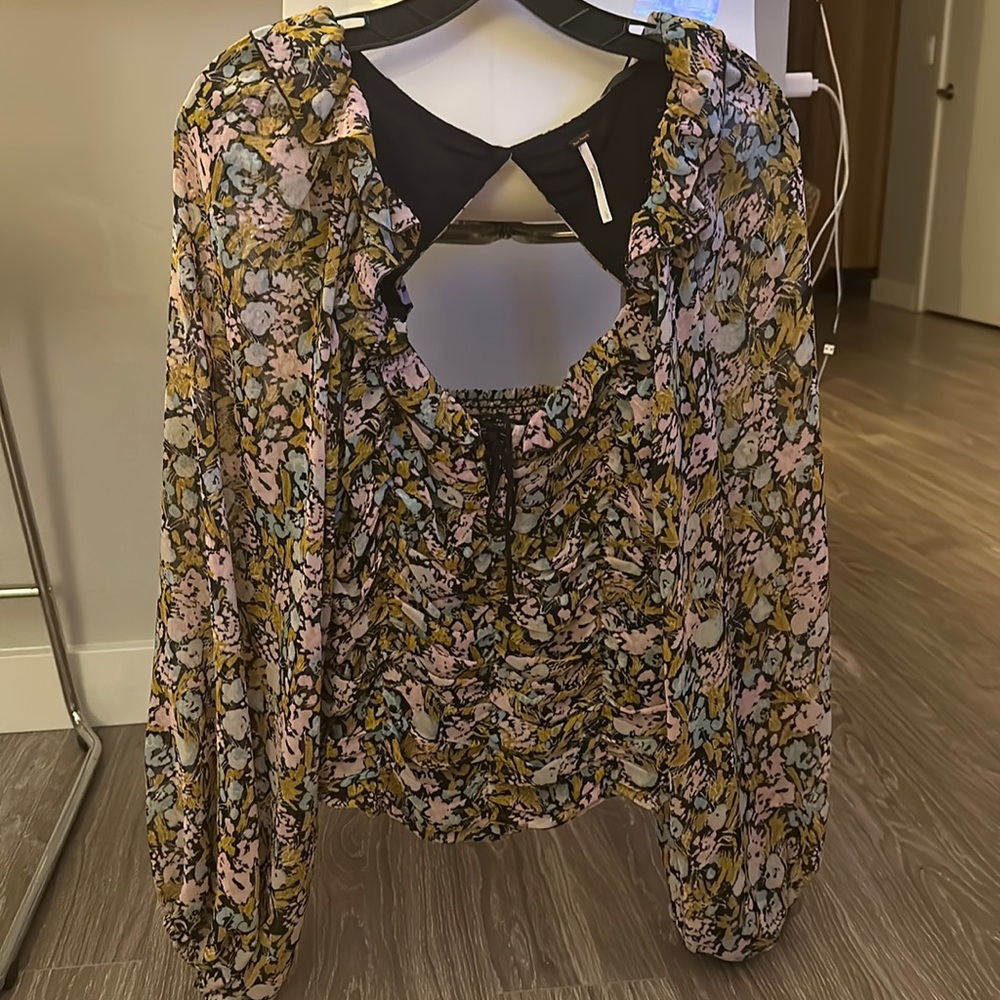 Free People Floral Corset Style Top